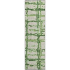 Premium Machine Washable Mayfield AMF745 Green 2'3" x 7'6" Runner Rug
