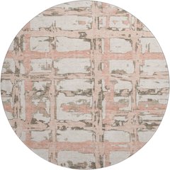 Premium Machine Washable Mayfield AMF745 Pink 8' x 8' Round Rug