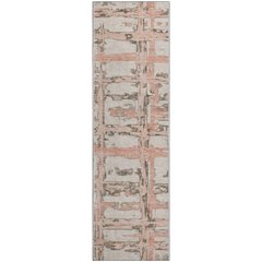 Premium Machine Washable Mayfield AMF745 Pink 2'3" x 7'6" Runner Rug