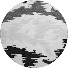 Premium Machine Washable Mayfield AMF746 Black 8' x 8' Round Rug