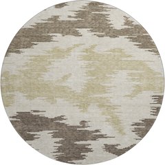 Premium Machine Washable Mayfield AMF746 Chocolate 8' x 8' Round Rug