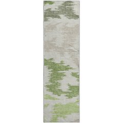 Premium Machine Washable Mayfield AMF746 Green 2'3" x 7'6" Runner Rug