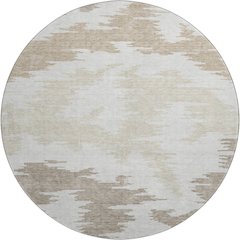 Premium Machine Washable Mayfield AMF746 Ivory 8' x 8' Round Rug