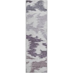 Premium Machine Washable Mayfield AMF746 Purple 2'3" x 7'6" Runner Rug