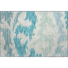 Premium Machine Washable Mayfield AMF746 Teal 1'8" x 2'6" Rug