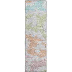Premium Machine Washable Mayfield AMF746 White 2'3" x 7'6" Runner Rug