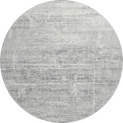 Premium Machine Washable Mayfield AMF747 Silver 8' x 8' Round Rug