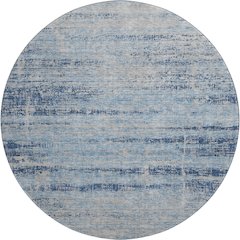 Premium Machine Washable Mayfield AMF747 Sky 8' x 8' Round Rug