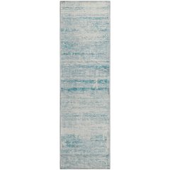 Premium Machine Washable Mayfield AMF747 Teal 2'3" x 7'6" Runner Rug