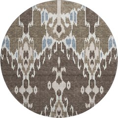 Premium Machine Washable Mayfield AMF748 Fudge 8' x 8' Round Rug