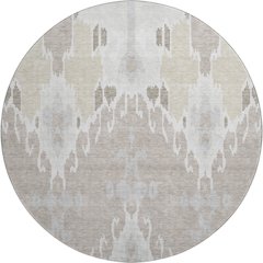Premium Machine Washable Mayfield AMF748 Ivory 8' x 8' Round Rug