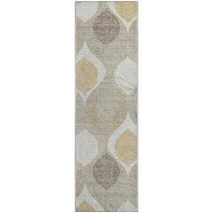 Premium Machine Washable Mayfield AMF749 Beige 2'3" x 7'6" Runner Rug