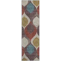 Premium Machine Washable Mayfield AMF749 Brown 2'3" x 7'6" Runner Rug