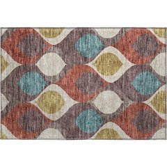 Premium Machine Washable Mayfield AMF749 Brown 1'8" x 2'6" Rug