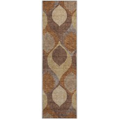 Premium Machine Washable Mayfield AMF749 Copper 2'3" x 7'6" Runner Rug