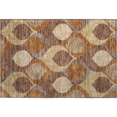 Premium Machine Washable Mayfield AMF749 Copper 1'8" x 2'6" Rug