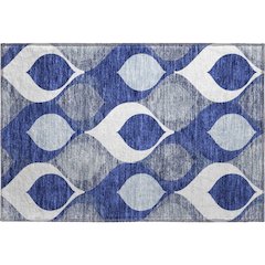 Premium Machine Washable Mayfield AMF749 Navy 1'8" x 2'6" Rug