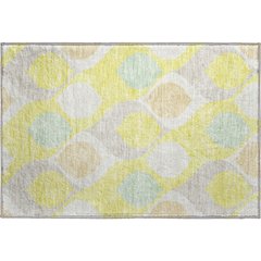 Premium Machine Washable Mayfield AMF749 Yellow 1'8" x 2'6" Rug