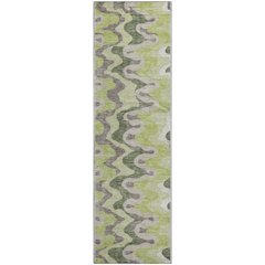 Premium Machine Washable Mayfield AMF750 Aloe 2'3" x 7'6" Runner Rug