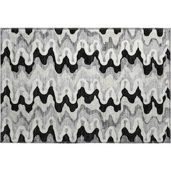 Premium Machine Washable Mayfield AMF750 Black 1'8" x 2'6" Rug