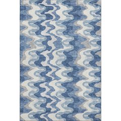 Premium Machine Washable Mayfield AMF750 Blue 2'6" x 3'10" Rug