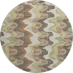 Premium Machine Washable Mayfield AMF750 Chocolate 8' x 8' Round Rug