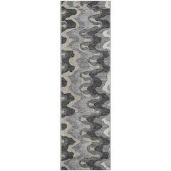 Premium Machine Washable Mayfield AMF750 Gray 2'3" x 7'6" Runner Rug
