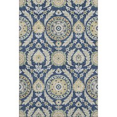 Premium Machine Washable Mayfield AMF751 Navy 2'6" x 3'10" Rug