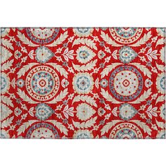 Premium Machine Washable Mayfield AMF751 Red 1'8" x 2'6" Rug