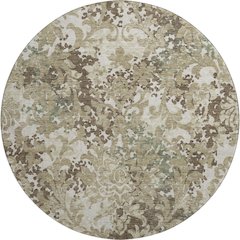 Premium Machine Washable Mayfield AMF752 Beige 8' x 8' Round Rug
