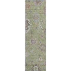 Premium Machine Washable Mayfield AMF753 Aloe 2'3" x 7'6" Runner Rug