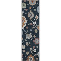 Premium Machine Washable Mayfield AMF753 Black 2'3" x 7'6" Runner Rug