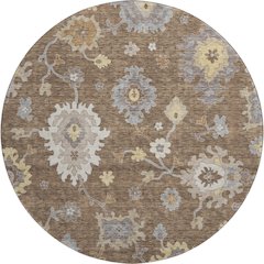 Premium Machine Washable Mayfield AMF753 Chocolate 8' x 8' Round Rug