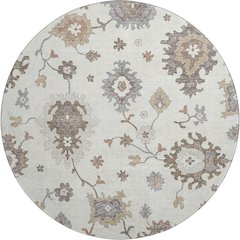 Premium Machine Washable Mayfield AMF753 Ivory 8' x 8' Round Rug