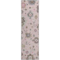 Premium Machine Washable Mayfield AMF753 Pink 2'3" x 7'6" Runner Rug