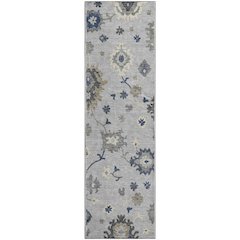 Premium Machine Washable Mayfield AMF753 Silver 2'3" x 7'6" Runner Rug