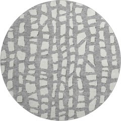 Premium Machine Washable Mayfield AMF754 Gray 8' x 8' Round Rug