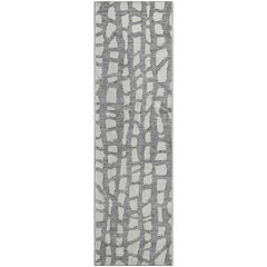 Premium Machine Washable Mayfield AMF754 Gray 2'3" x 7'6" Runner Rug