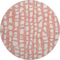 Premium Machine Washable Mayfield AMF754 Salmon 8' x 8' Round Rug