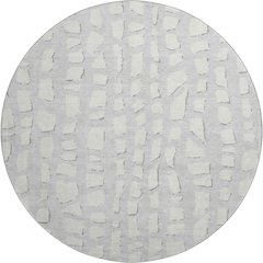 Premium Machine Washable Mayfield AMF754 Silver 8' x 8' Round Rug