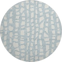 Premium Machine Washable Mayfield AMF754 Sky 8' x 8' Round Rug