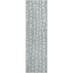 Premium Machine Washable Mayfield AMF754 Sky 2'3" x 7'6" Runner Rug