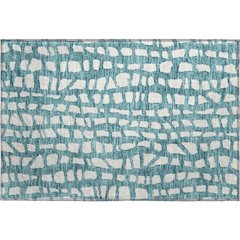 Premium Machine Washable Mayfield AMF754 Teal 1'8" x 2'6" Rug