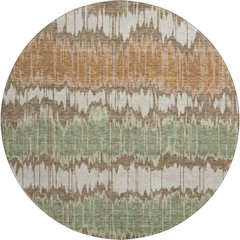 Premium Machine Washable Mayfield AMF755 Chocolate 8' x 8' Round Rug