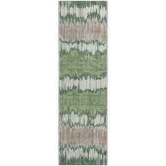 Premium Machine Washable Mayfield AMF755 Green 2'3" x 7'6" Runner Rug