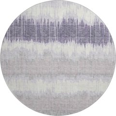 Premium Machine Washable Mayfield AMF755 Lavender 8' x 8' Round Rug