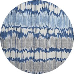 Premium Machine Washable Mayfield AMF755 Navy 8' x 8' Round Rug