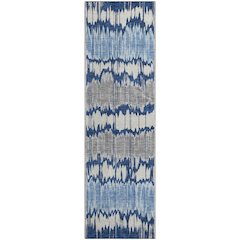 Premium Machine Washable Mayfield AMF755 Navy 2'3" x 7'6" Runner Rug