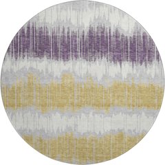Premium Machine Washable Mayfield AMF755 Silver 8' x 8' Round Rug