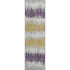 Premium Machine Washable Mayfield AMF755 Silver 2'3" x 7'6" Runner Rug